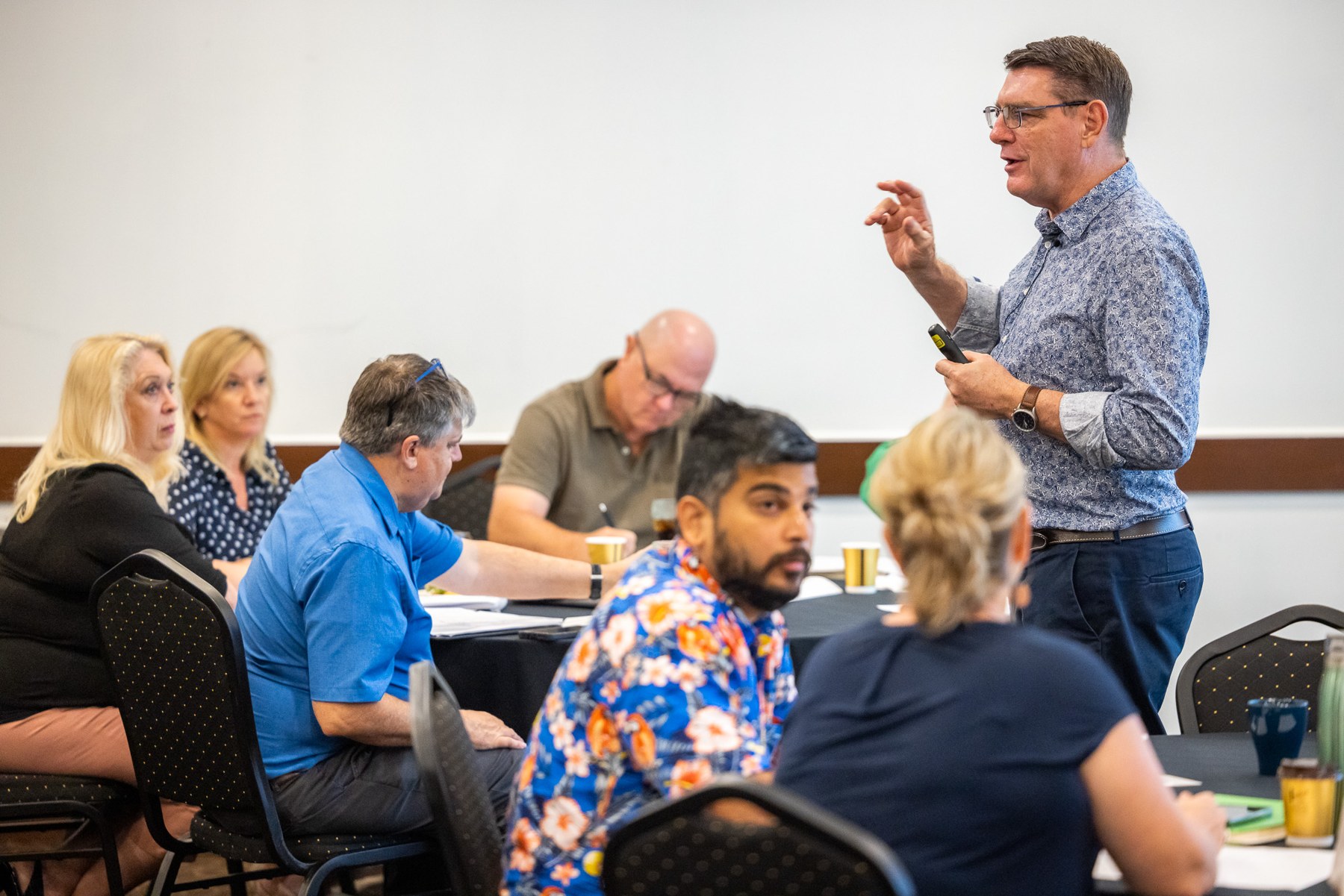 Russell Cummings facilitating a workshop discussion with business leaders